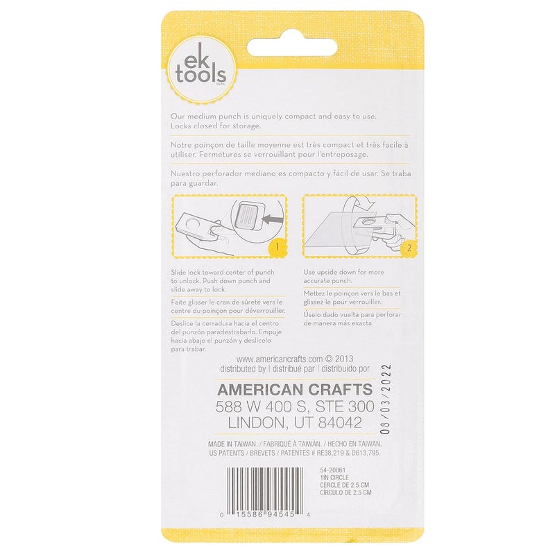 EK Tools Circle Punch 1 Inch With Safety Lock, Create Perfect Circles for Handmade Cards, Scrapbooking, Gift Tags, Invitations, and Decoration - Image 3